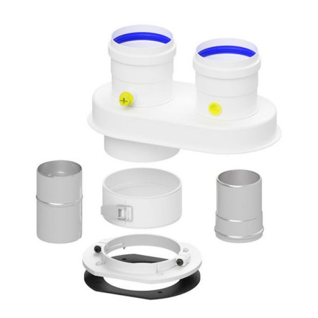 SDOPPIATORE UNIVERSALE PER CALDAIE CONVENZIONALI Diam. 60/100 Diam. 80