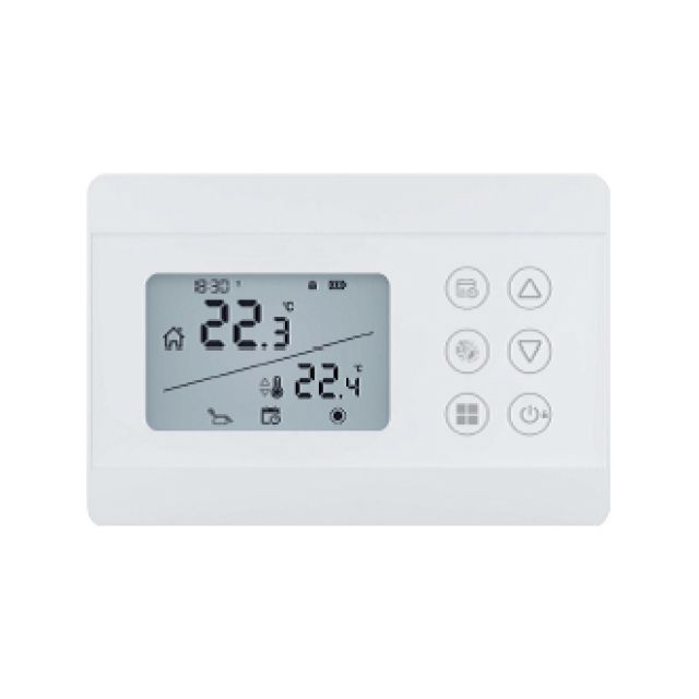 CRONOTERMOSTATO SETTIMANALE SILVER CR Bianco