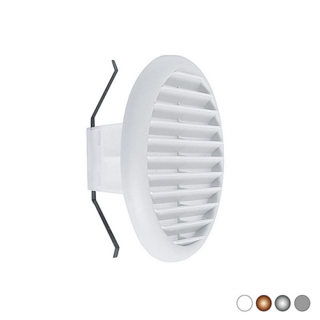 GRIGLIA TONDA IN MATERIALE TERMOPLASTICO CON MOLLE RECLINABILI A 90° Cromata Imb. 125-160 - D. 180