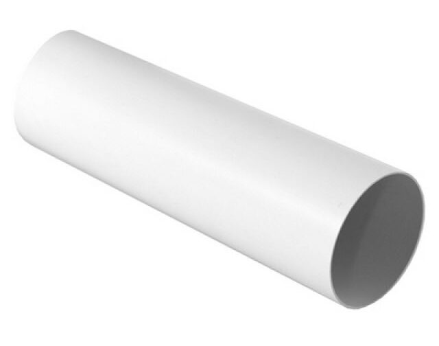 TUBO TONDO PER SISTEMA DI AERAZIONE CANALIZZATA BIANCO Diam. 125 mm - Lungh. 1000 mm