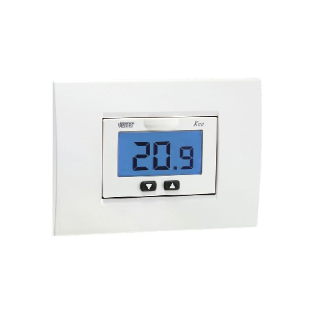 TERMOSTATO ELETTRONICO DA INCASSO KEOB LCD Bianco Grigio