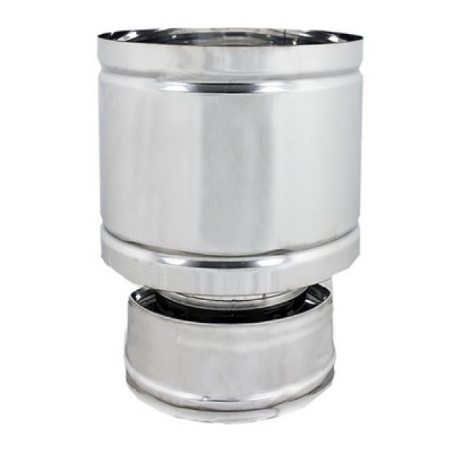TERMINALE ANTIVENTO A BOTTE ACCIAIO INOX Diam. 80x130