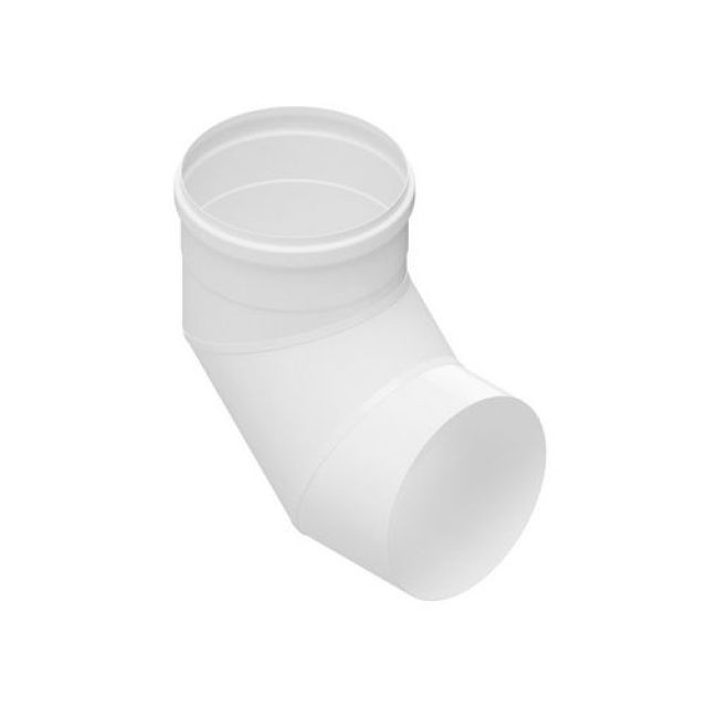 CURVA 90° IN ACCIAIO AISI 304L PER CAPPE Diam. 140 Bianco