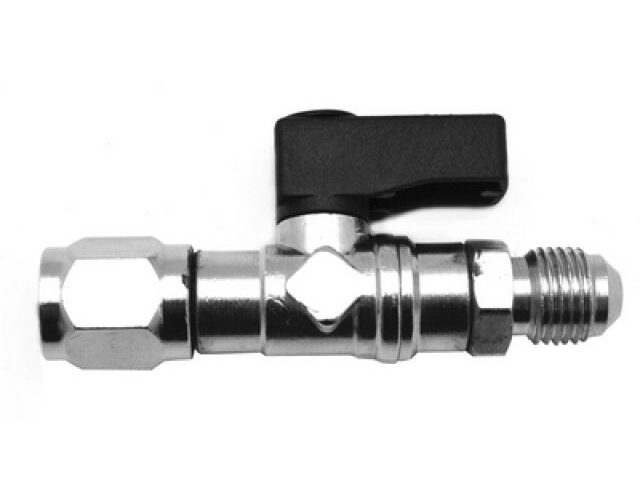 RUBINETTO A SFERA DIRITTO PER BOMBOLETTA R32 1/2 F  x  1/4 M
