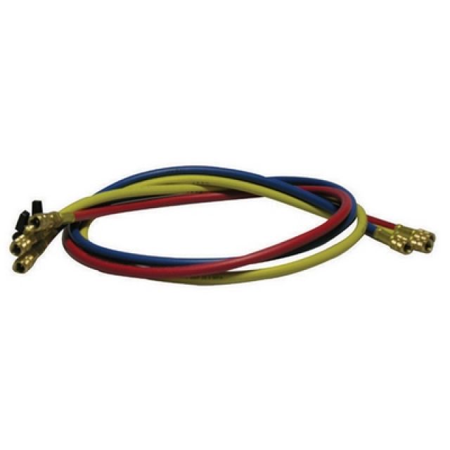 TUBO FLESSIBILE FRUSTA 1500 MM ATTACCHI IN LINEA CON VALVOLA A SFERA 5 Giallo