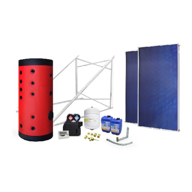 IMPIANTO SOLARE CIRCUITO FORZATO 500 LT ATON 2 scamb. - 3 collettori
