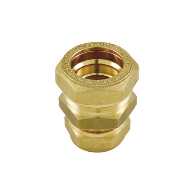 RACCORDO DIRITTO DOPPIO INOX RAME DN 12 x 12 (Cu)