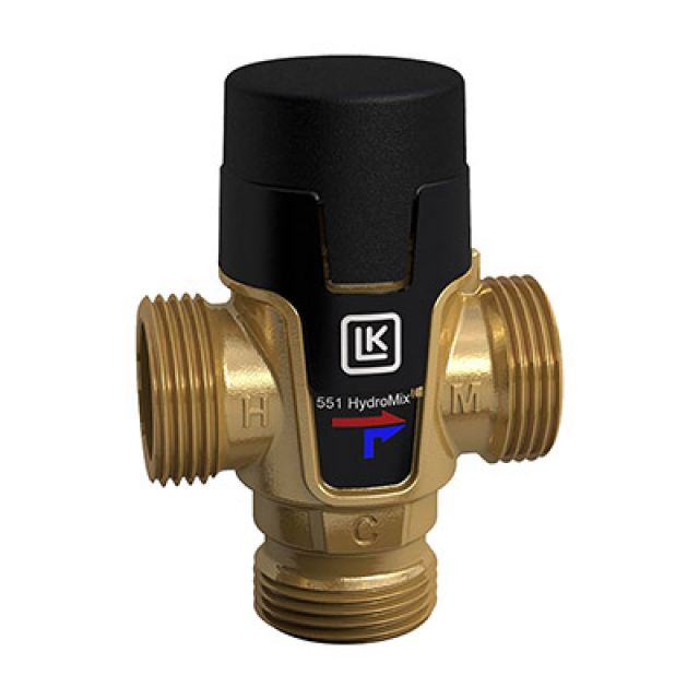 MISCELATORE TERMOSTATICO HYDRO MIX LK 551 FILETTATURA MASCHIO 1" - 35°C-65°C