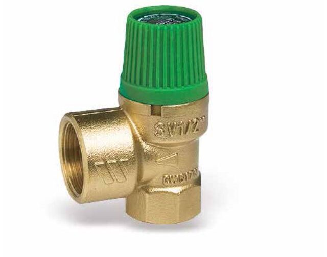 VALVOLA DI SICUREZZA PER IMPIANTI SOLARI SVE SOL 1/2 x 3/4 10 bar