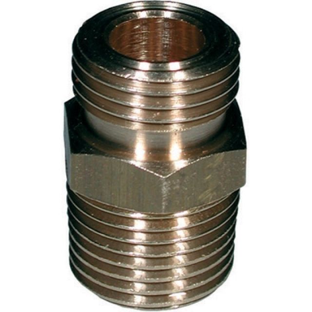 RACCORDO A NIPPLE IN OTTONE CON FILETTATURA DX/SX 1/2 M. x 20/14