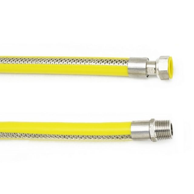 TUBO FLESSIBILE IN ACCIAIO MF PER GAS cm 200