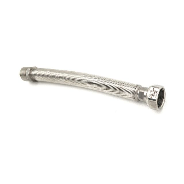 FLESSIBILE INOX RACCORDO IN OTTONE L. 130 / 220 MM (per Acqua) 1/2