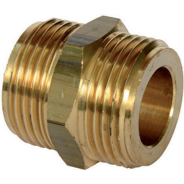 NIPPLE IN OTTONE PER TUBI GAS E ACQUA 1/2