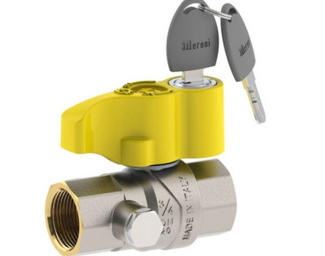 VALVOLA A SFERA PER GAS ATT. FF CON SERRATURA 1"  DN 25
