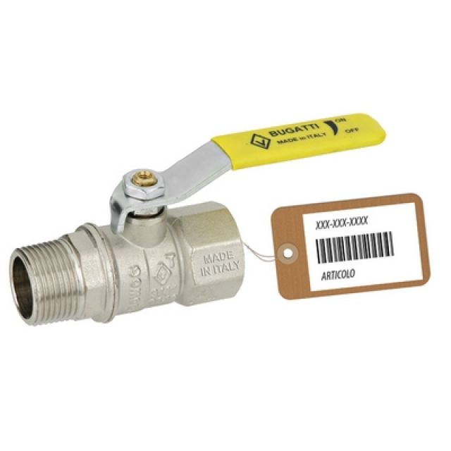 VALVOLA A SFERA GAS MF LEVA LUNGA MOD. DAKOTA F-BRICO 3/4" DN 15