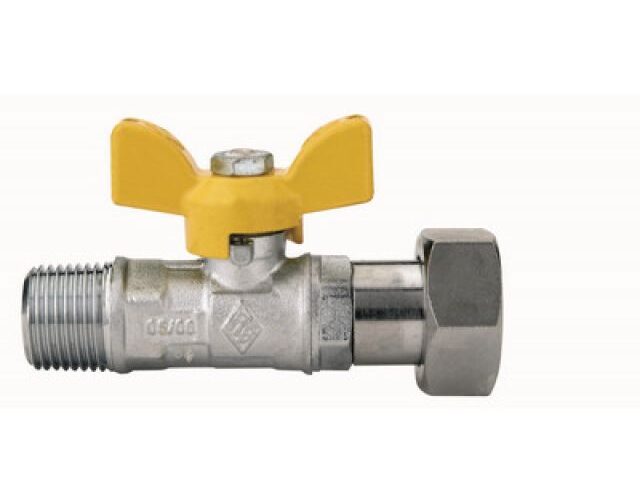VALVOLA A SFERA PER GAS FILETTATURA MASCHIO CON GIRELLO 1/2" x 3/4"