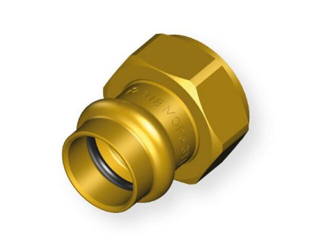 RACCORDO A PRESSARE CODOLO+DADO CD11 TC 3/4 x D. 15mm
