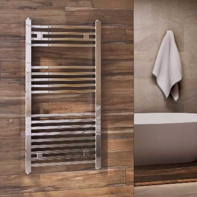TERMOARREDO DESIGN CROMO TUBI QUADRATI H 1000 x Int. 470 (mm)