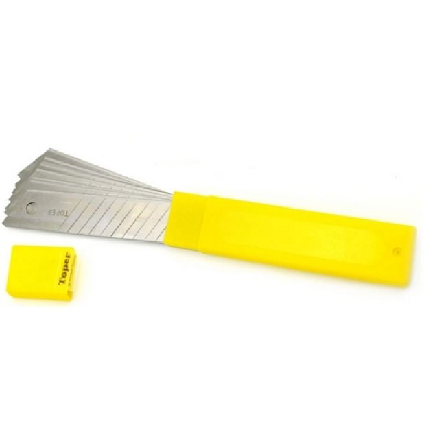 10 PZ LAME A SPEZZARE PER TAGLIERINO CUTTER L.18 mm x 0.55 spess.