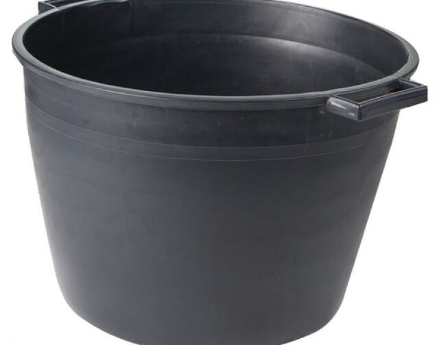 CASSA MACERIE TONDA IN PP NERO LT.40 mm 450x350x355