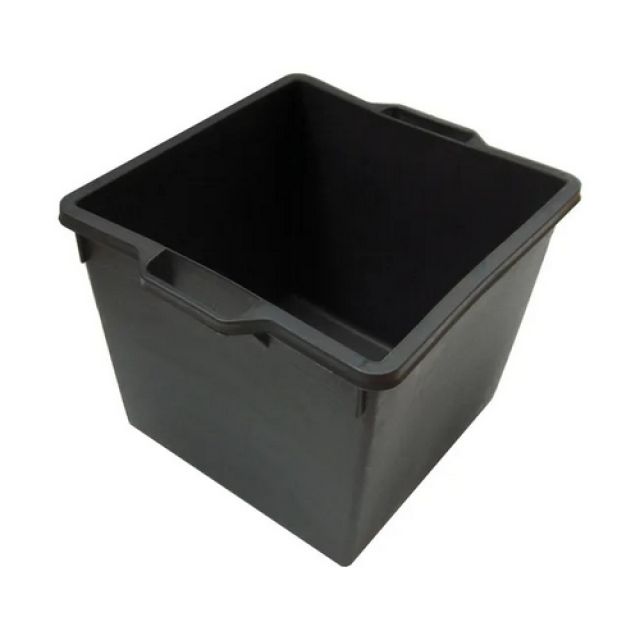 CASSA MACERIE QUADRATA IN PP NERO LT.40 mm 400x400x330