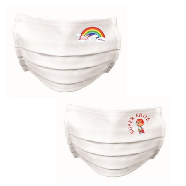 PZ.10 MASCHERINE BAMBINI SORRISO FANTASIE MISTE M/F IDROREPELLENTE Junior Sorriso 7-10 Anni