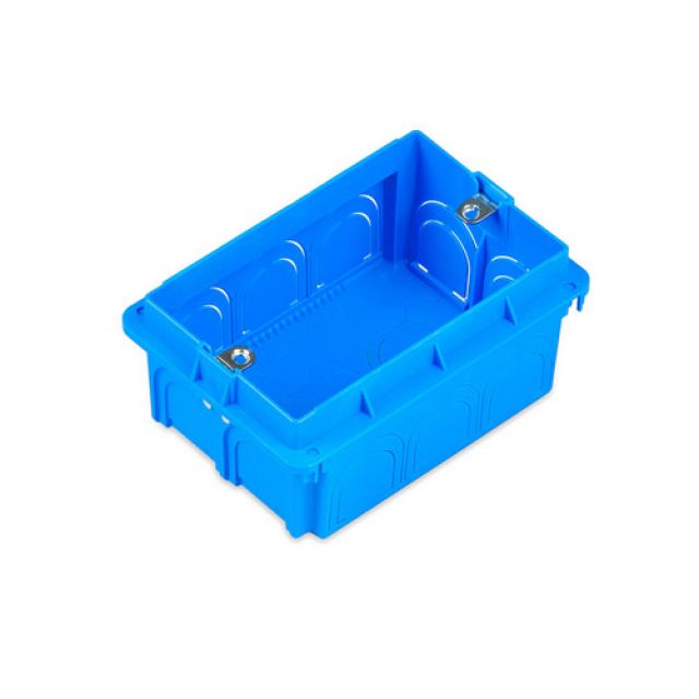 SCATOLA DA INCASSO 3 POSTI UNIFICATA Azzurra