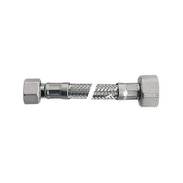 FLESSIBILE INOX MOD. LUX NORMALE CM. 15 CON GUARNIZIONE FF 1/2x1/2