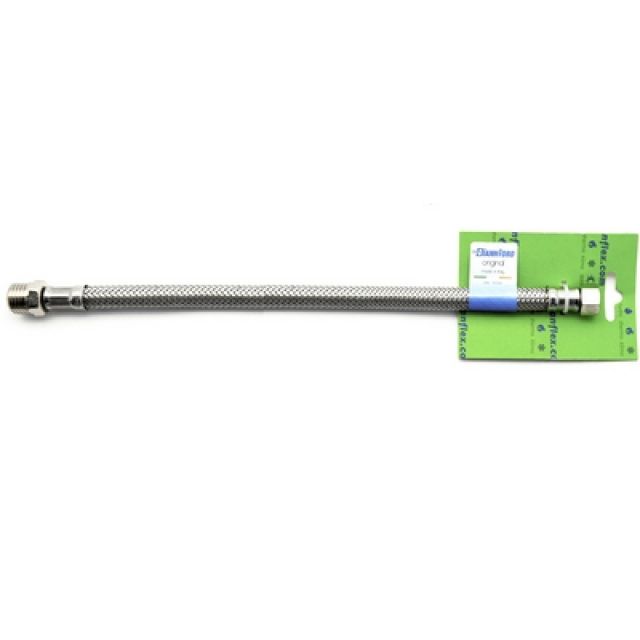 FLESSIBILE INOX MODELLO NORMALE CM. 40 S-BRICO MF 3/8 x 3/8