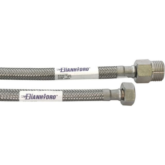 FLESSIBILE INOX MODELLO PROLUNGATO CM. 25 MF 1/2 x 1/2