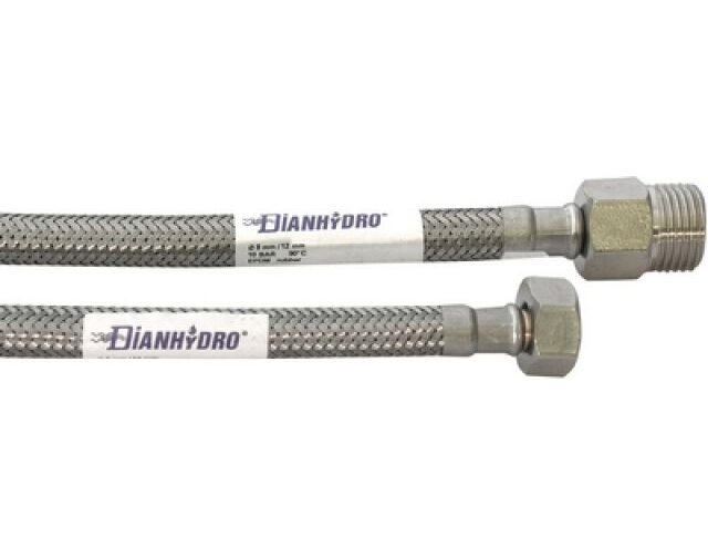 FLESSIBILE INOX MODELLO PROLUNGATO  CM. 30 MF 3/8 x 3/8