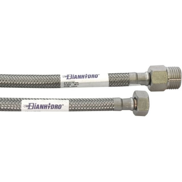 FLESSIBILE INOX MODELLO PROLUNGATO CM. 40 MF 1/2 x 1/2