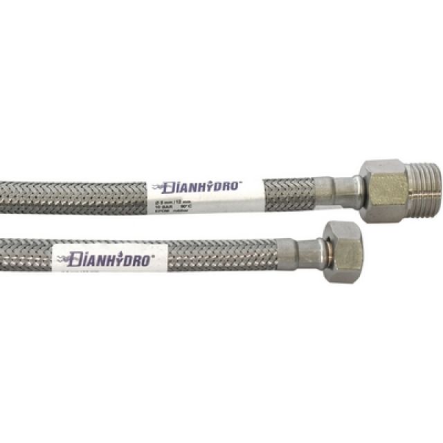 FLESSIBILE INOX MODELLO PROLUNGATO CM. 60 MF 1/2 x 1/2