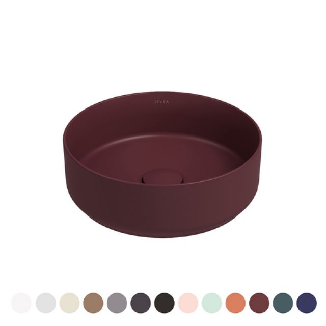 LAVABO D'APPOGGIO ROTONDO INFINITY Nero Opaco L. 36 cm