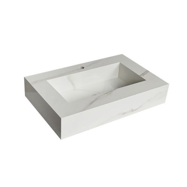 TOP LAVABO CON VASCA INTEGRATA SUBLIME Black beauty 50x120
