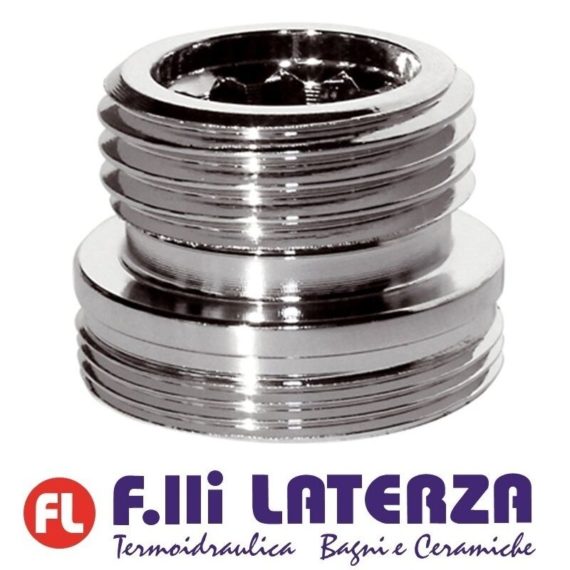ADATTATORE RIDUZIONE PER RUBINETTO MONOCOMANDO VASCA ATTACCO 3/4"M x M 28 mm.