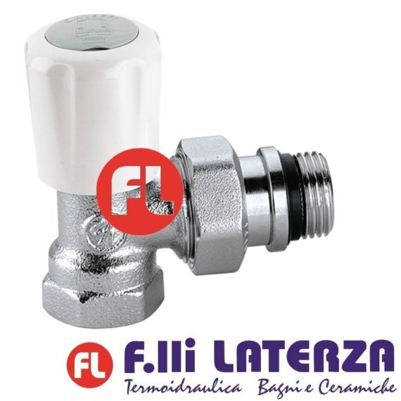 CALEFFI VALVOLA SQUADRO ATTACCO FERRO 3/8" PREDISPOSTA TERMOSTATICA