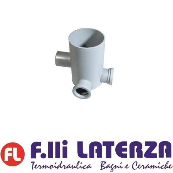 CASSETTA A PAVIMENTO POZZETTO DI SCARICO ALTO INNESTO 4 VIE diam. 40 mm H 17 mm