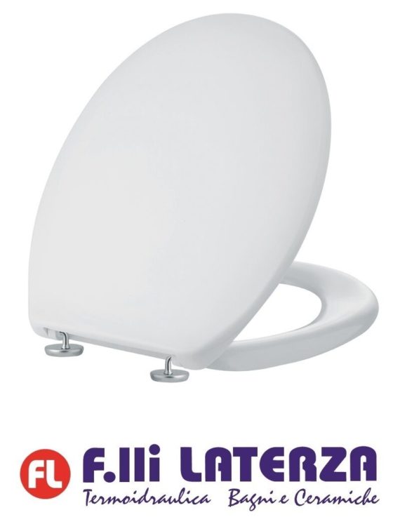 CR COPRIVASO COPERCHIO BAGNO SEDILE WC MODELLO EVEREST CON CERNIERE IN METALLO
