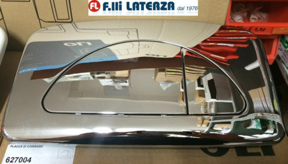 OLI PLACCA DUAL CROMATA PER CASSETTA AD INCASSO DIAMANTE EVO DOPPIO TASTO OLIVER