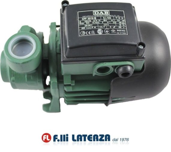 POMPA CENTRIFUGA PERIFERICA FRONTALE DAB 0,5 HP KPF 30/16 370W ELETTROPOMPA - immagine 3
