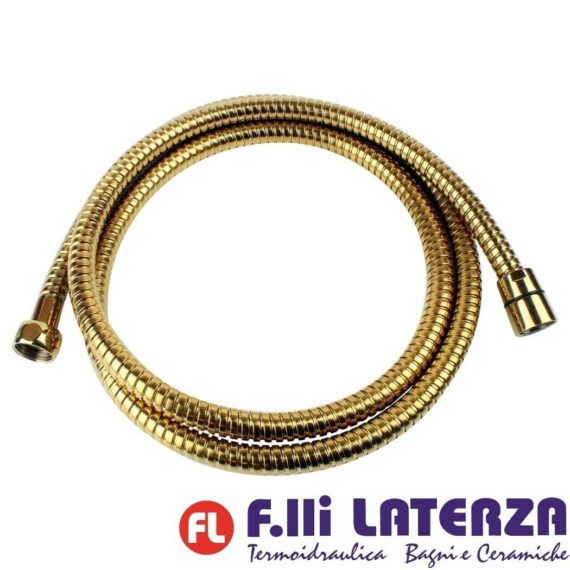 FLESSIBILE DOCCIA CONICO DORATO 1/2" DA 150 cm.ORO