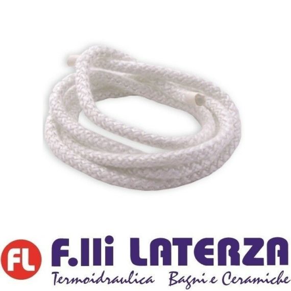 GUARNIZIONE FIBRA DIAMETRO 6 BIANCA ALTA TEMPERATURA STUFA A PELLET TERMOCAMINO