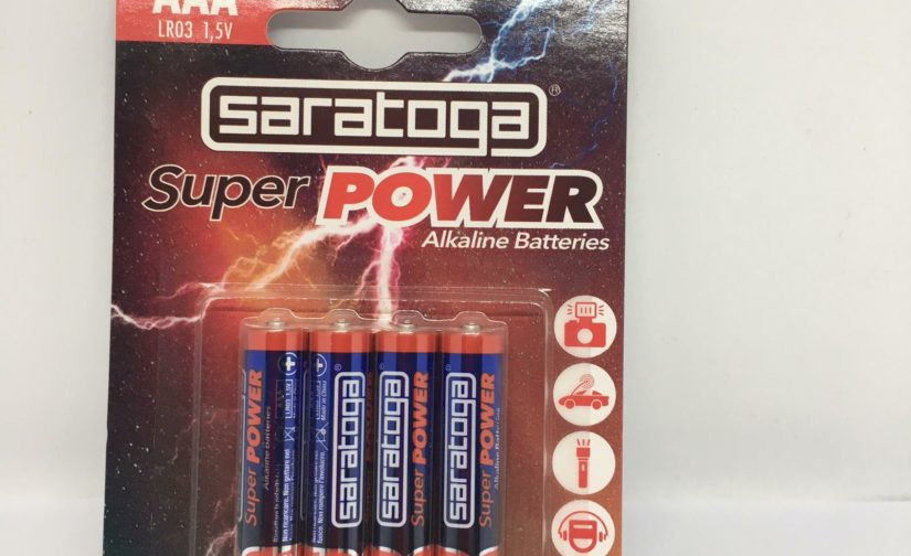 BATTERIA PILA MONOUSO ALTA QUALITÀ LUNGA DURATA MINISTILO LR03 1,5V SARATOGA 4PZ