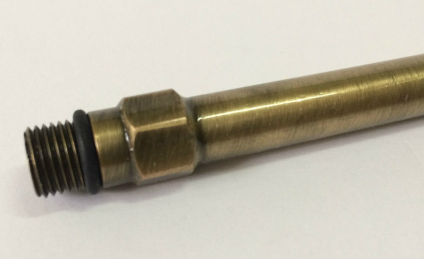 CANNETTA CM 30 PER MISCELATORE MONOCOMANDO Ø 10 X FILETTO M 10 OTTONE ANTICO
