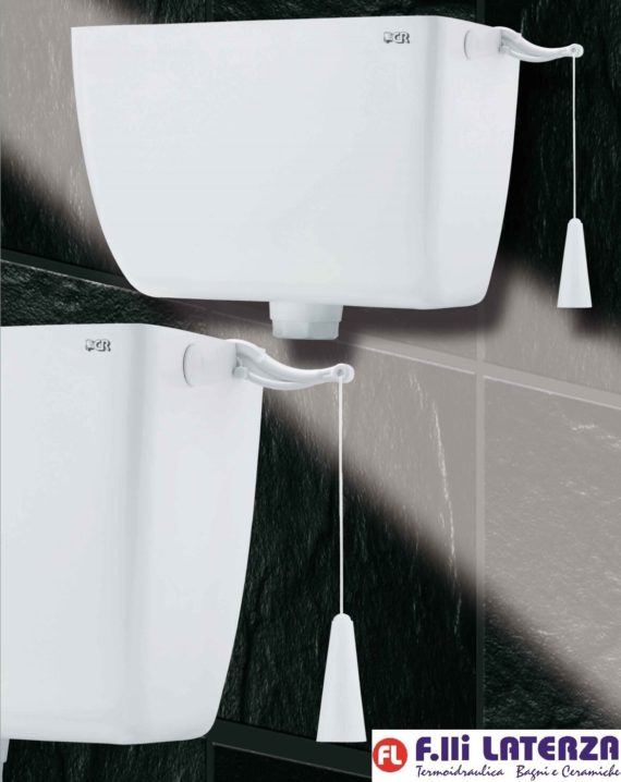 CR CASSETTA SCARICO WC VASO INSTALLAZIONE ALTA CON CATENELLA MODELLO ALFA