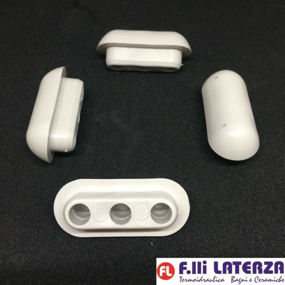 KIT 4 PARACOLPI GOMMA PIENA COPRIVASO SEDILE WC GOMMINI COPRI-WATER POLIESTERE - immagine 4