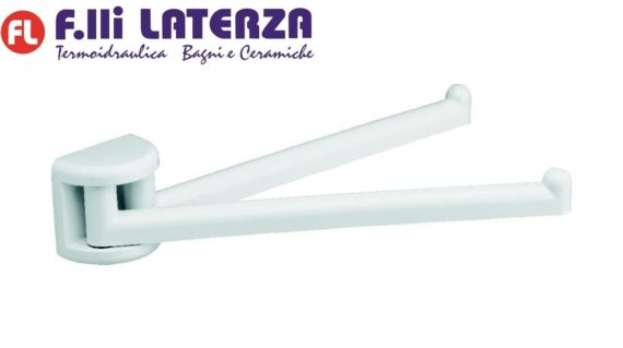 PORTA ASCIUGAMANI SNODO METAFORM SERIE LINEA COLORE BIANCO DUROLITE ANTIGRAFFIO