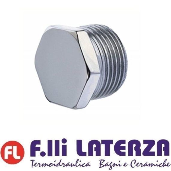TAPPI ESAGONALI IN ACCIAIO ZINCATO 1/2" TAPPO MASCHIO PER TUBO ACQUA