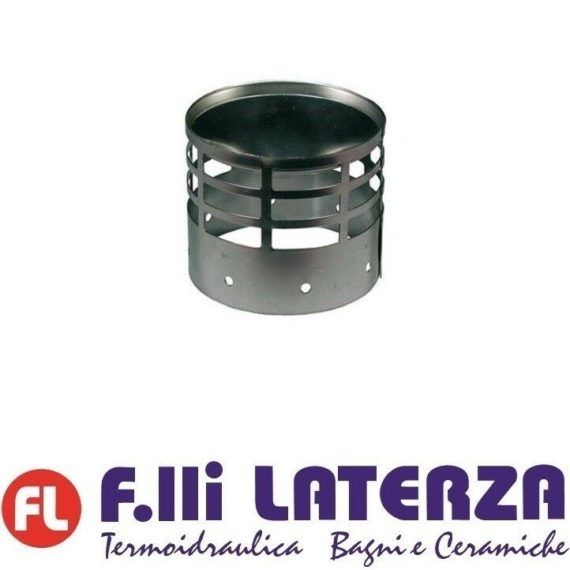 TERMINALE GRIGLIA SCARICO FUMI ACCIAIO INOX diam. 60 TUBO ALLUMINIO STUFA PELLET
